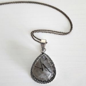 Sterling Silver Stone Necklace